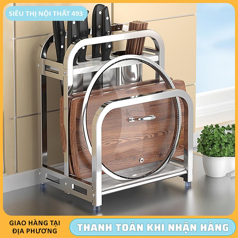 Kệ cài dao thớt, đựng đũa, úp vung nồi đa năng tiện lợi  Giá nhà bếp phong cách hiện đại thông minh Kitchen