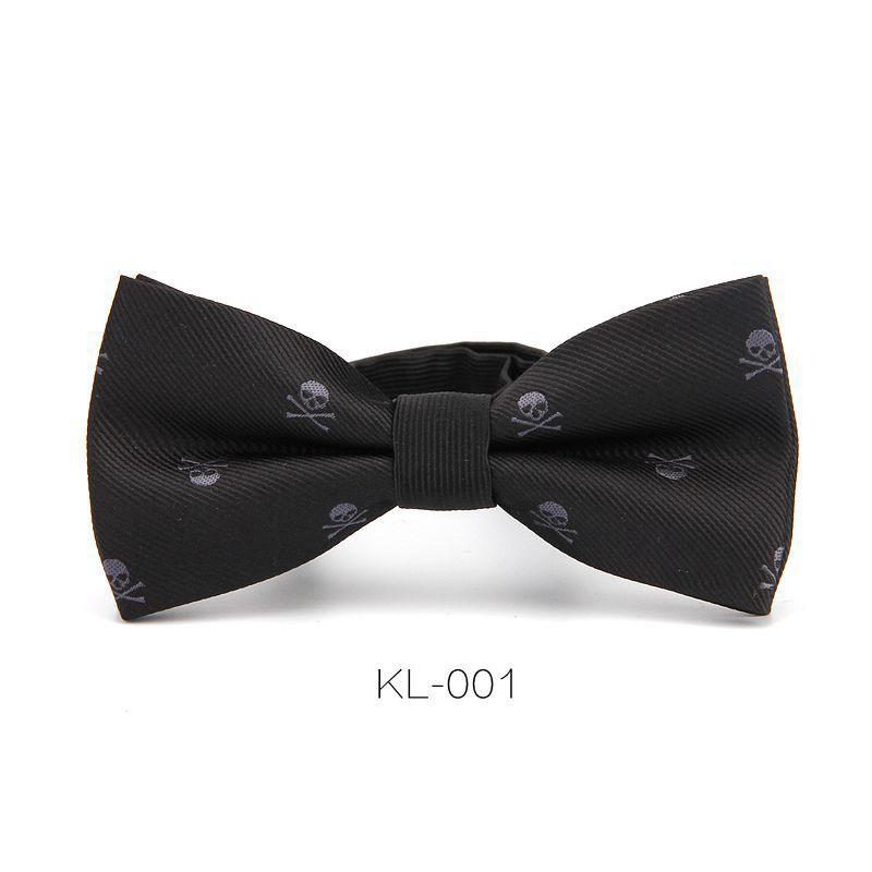 Product Introduction of Men's Korean-Style Skull Bow Tie Dress Banquet Halloween Bow 7