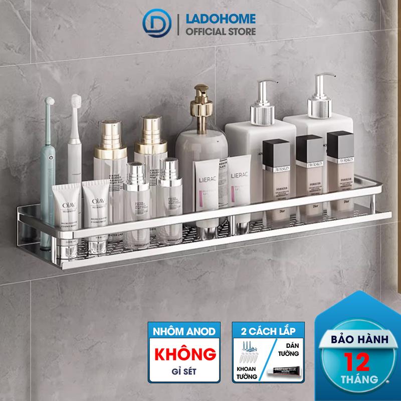   LADOHOME  Kệ nhà tắm nhà bếp treo tường YQ5578 Nhôm Anod không rỉ + tặng kèm keo dán tắt kê ốc vít 