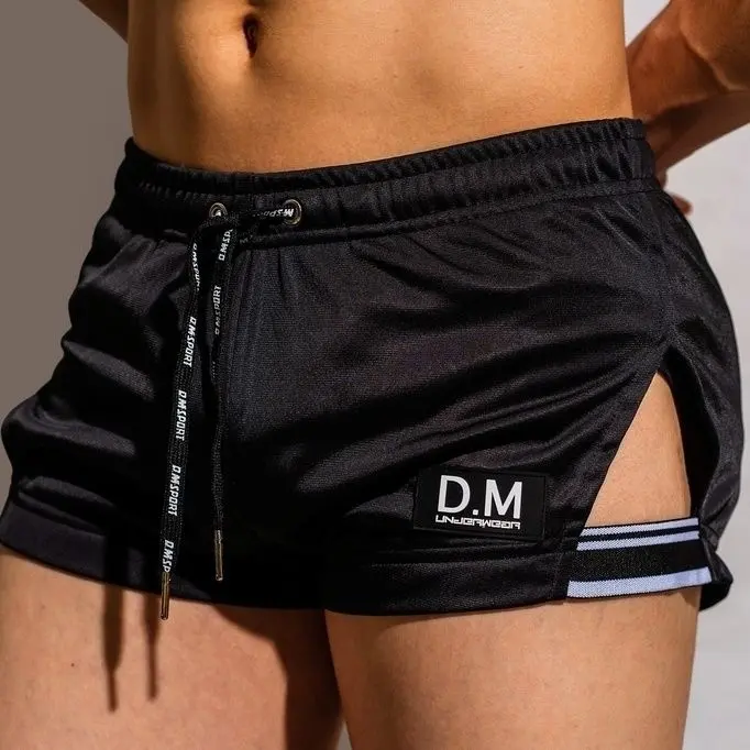 Quần Mặc Nhà Cho Nam, D.M, Cạp Thấp, Quần Đùi Mặc Nhà, Ren Đơn Giản, Làm Bằng Polyester, Phong Cách Thường Ngày Quần Đùi, Quần Đùi, Boxer Menswear Thun