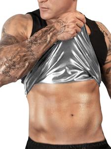 Chaleco de sauna para hombre, camiseta sin mangas de compresión para sudar, faja reductora de cintura de corte ajustado para entrenamientos más intensos, ropa de entrenamiento para todas las estaciones