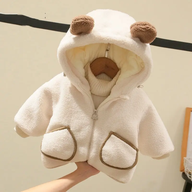 ÁO KHOÁC LÔNG CỪU LÓT NỈ DÀNH CHO BÉ TỪ 5-18kg(siêu dày) 1
