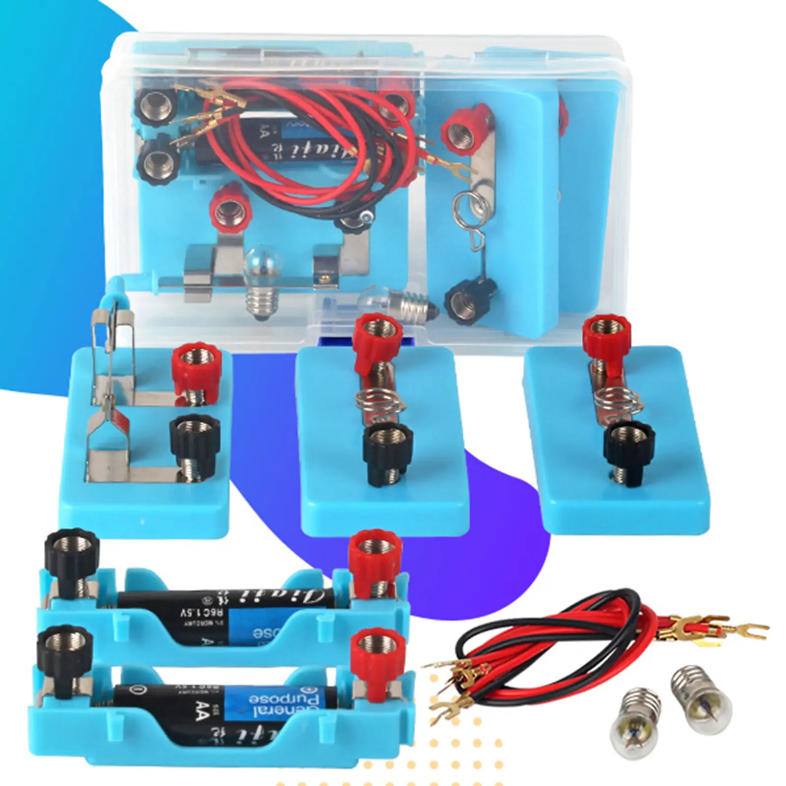 Đồ Chơi Mạch Điện Giáo Dục, Bộ 1 Cái, Bộ Mạch Học Tập Phòng Thí Nghiệm Khoa Học Vật Lý Điện Sáng Tạo, Dành Cho Trẻ Em, [LU]