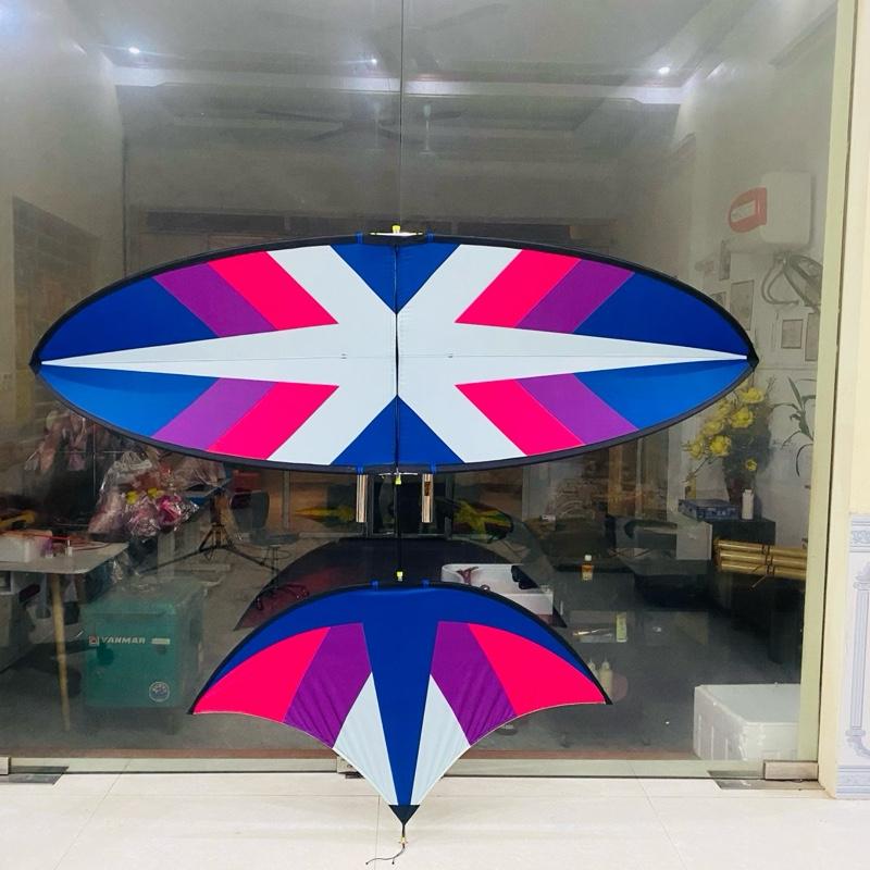  Diều xỏ khung 2m5 xương cá tím nan tím víp Toy Đồ Chơi 
