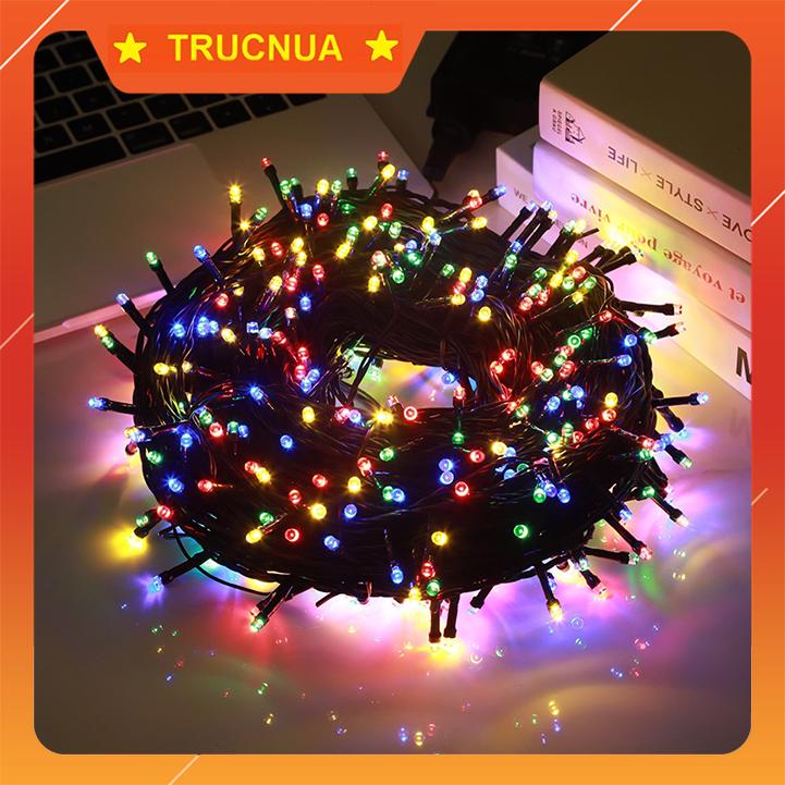 Dây Đèn LED Đèn Nháy Kim Cương Cao Cấp Dài 40m Vỏ Dây Đen Chịu Lực Chống nước IP65 - Bóng To 7 Tim LED Siêu Sáng - Phù Hợp Trang Trí Tiểu Cảnh Nhà Cửa Ngày Tết Hàng Quán Cây Thông Giáng Sinh