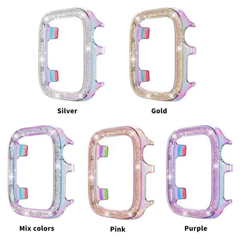 Rhinestone Decor Watch Case, 1 Count Fashionable Watch Protective Cover, Smart Watch Protective Accessories Compatible with Apple Watch S10 46mm 42mm 2