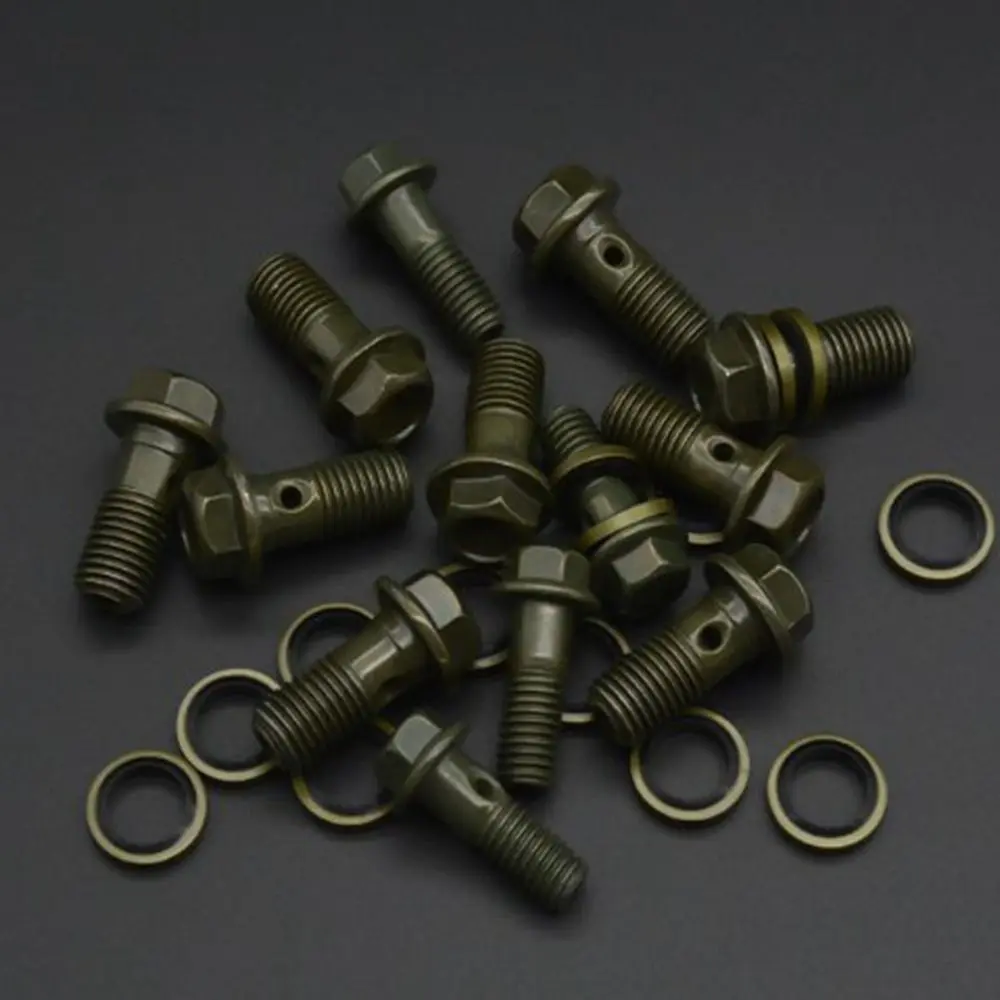 New M10 Electric Motorcycle Bolt Upper and Lower 8/10mm Oil Pump Screw Disc Brake Screw Electric Bike Accessories