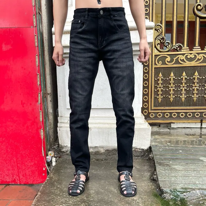 Quần Jeans đen mài hoạ tiết túi HU1601 ( được xem hàng , miễn ship) Menswear 1