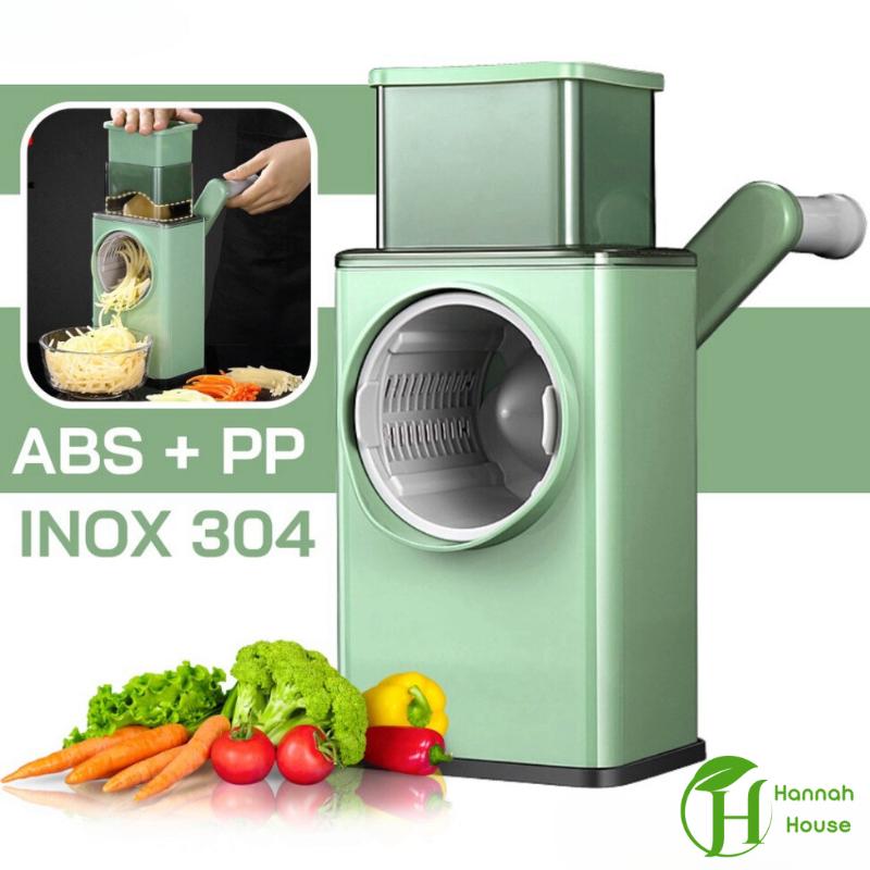 Dụng cụ cắt, thái lát, máy bào sợi, nạo  rau củ bằng tay đa năng 4 trong 1,kèm 6 lưỡi daobằng thép không gỉ cực bền máy  cắt máy  bào rotary  cheese máy  bào