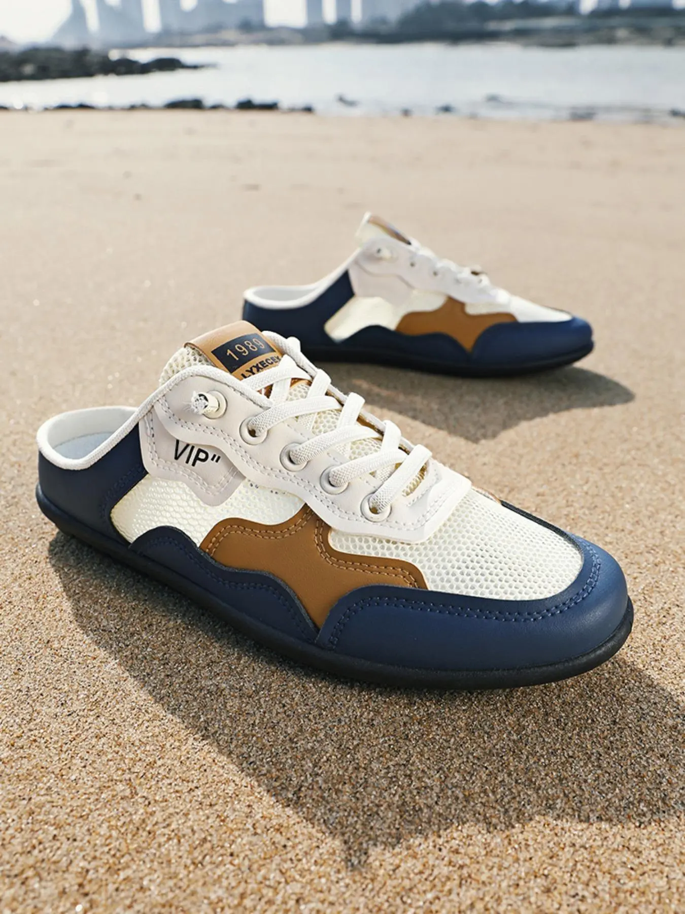 Men's Fashionable Breathable Lightweight Slip on Sandals, Casual Comfortable Sports Sandals for Beach, Daily Commuting Shoes for Men