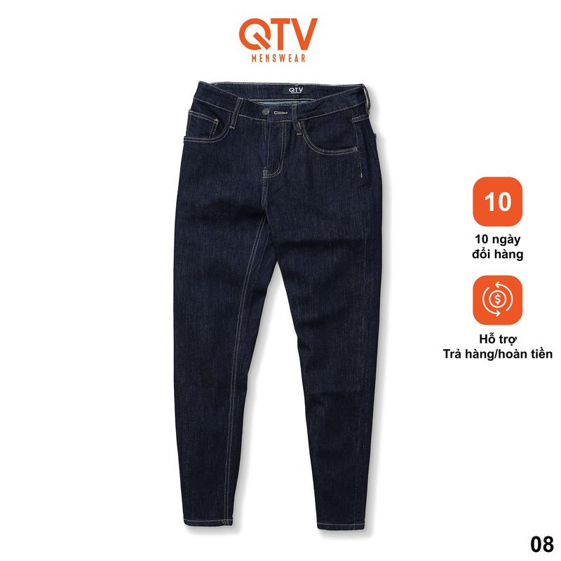 [QTV2] Quần jean co giãn nam slim fit.xanh denim thương hiệu QTV  - Q08 Menswear Có Túi Pants