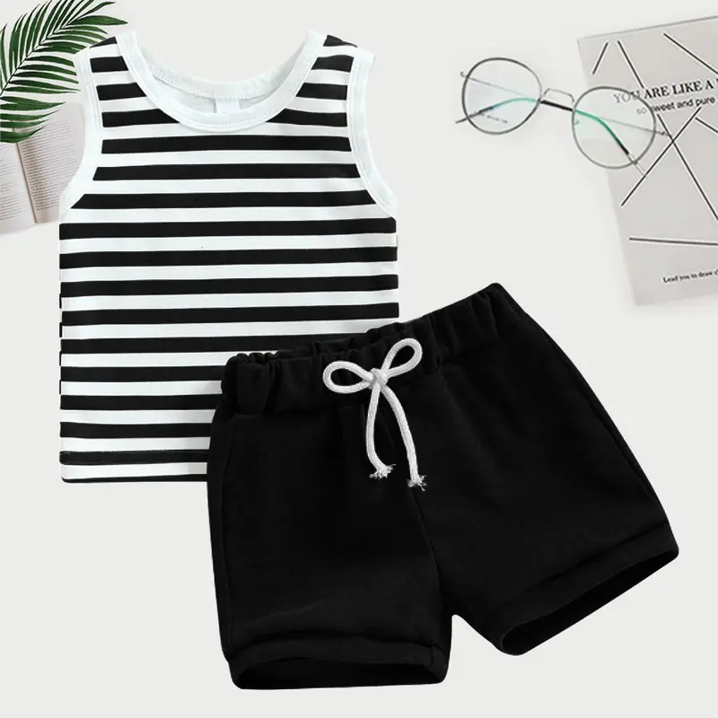 LOLEE - Setelan Singlet Anak Salur somi Unisex 7