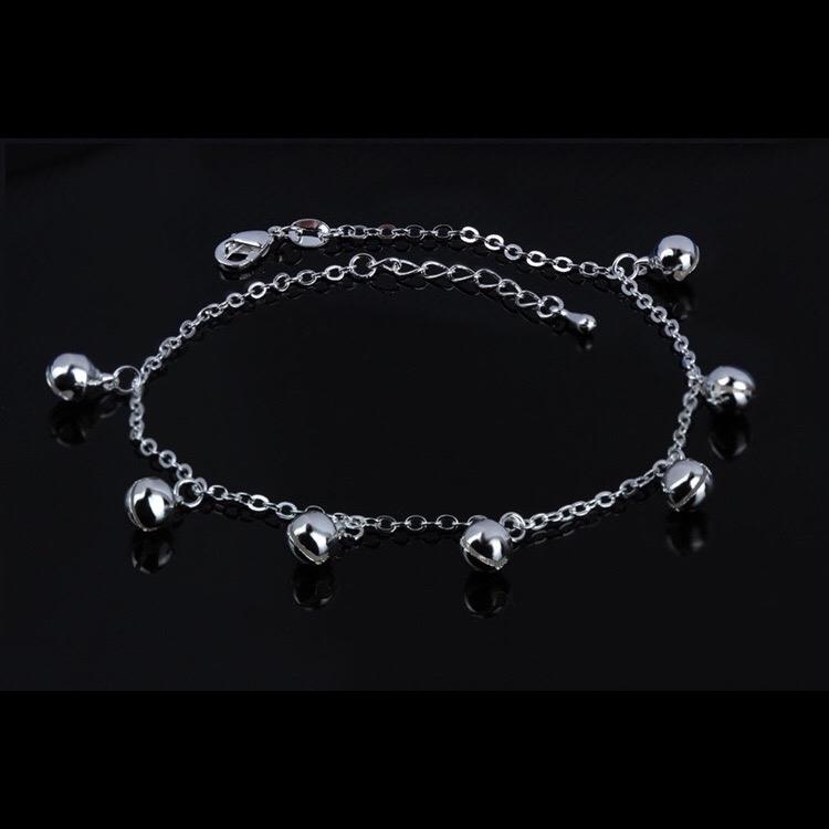  Lắc chân Titan chuông lục lạc thời trang không đen không gỉ cho nữ lắc 21cm + 4cm tăng đưa 