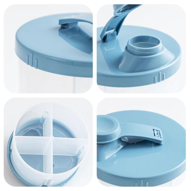 Milk Powder Box Baby Portable Storage Box Large Capacity Food Storage Box Rotating Four-grid Milk Powder Box 4