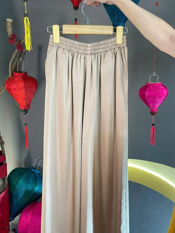 QUẦN LỤA NỮ DÁNG SUÔNG, CHẤT LIỆU TÔ CHÂU - FREE SIZE 3