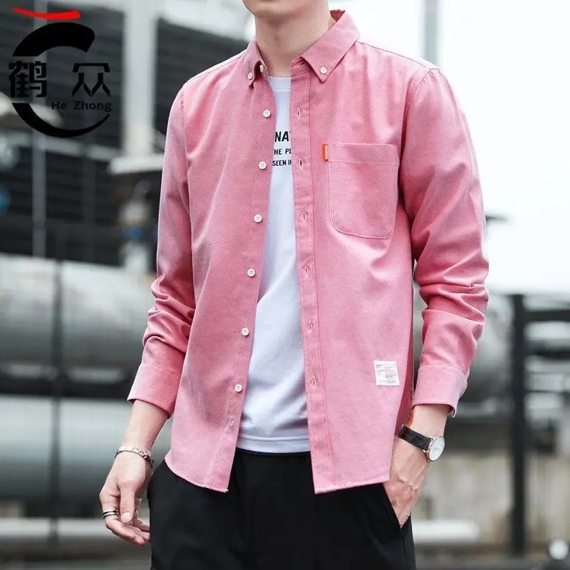 Áo Sơ Mi Nam Dài Tay Công Sở Không Cần Ủi, Cotton Oxford, Hàng Mới Về Mùa Xuân, Phong Cách Thường Ngày Mỏng Vừa Vặn, Thiết Kế Cổ Điển Thích Hợp Cho Nam Giới Trẻ Trung