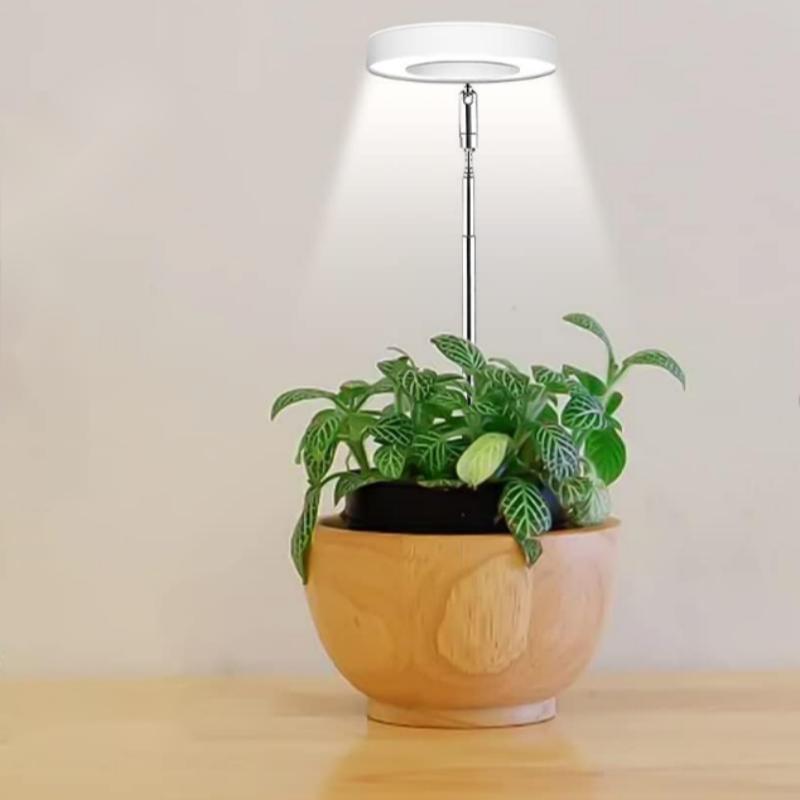 Full Spectrum LED Plant Growing Light, Height Adjustable Growing Lamp, 4 Dimmable Brightness Small Plants Growing Lamp, Pot, Modern, Home 1