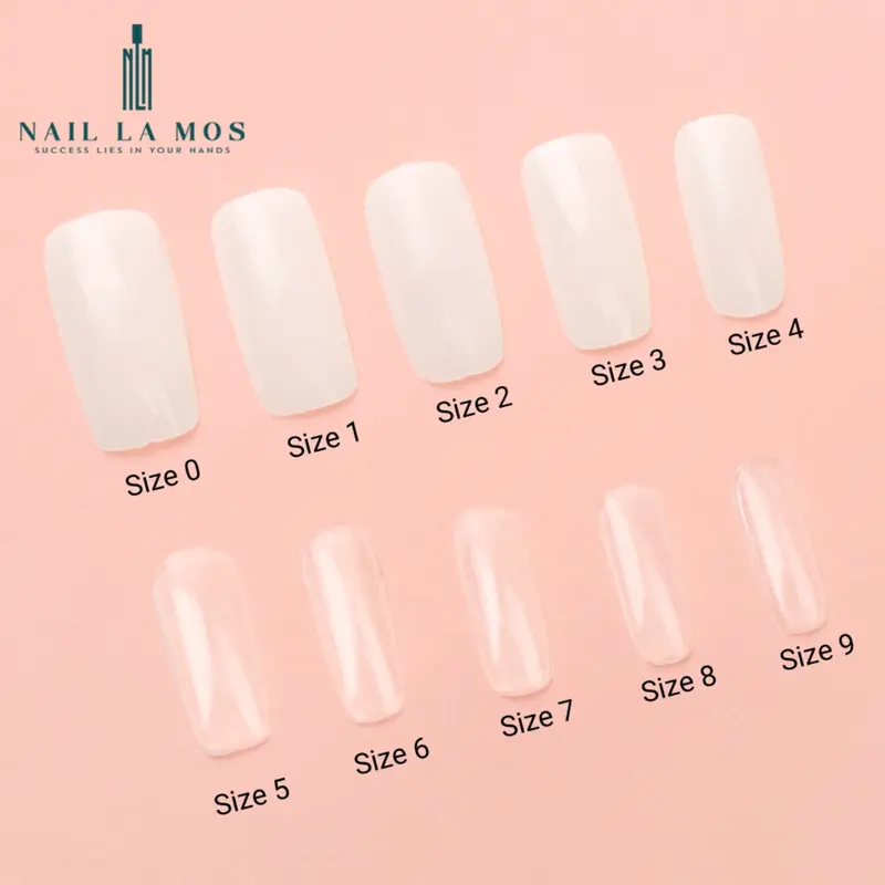 Móng úp chân phom vuông dài - Móng úp chân dài dùng được cho tay và chân (Hộp 500 móng đủ size) 1