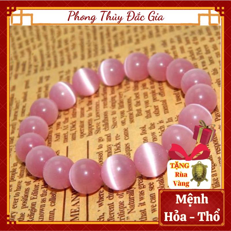 MUA 1 TẶNG 1 Vòng Tay Phong Thủy Đá Mắt Mèo Tổng Hợp - Tặng Hộp - Mệnh Kim Mộc Thủy Hỏa Thổ vòng tay Phụ Kiện Đeo Tay vong tay