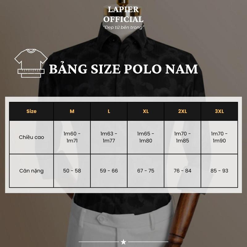 Product Introduction of Áo Polo Nam Thiết Kế Cao Cấp LAPIER Đính Thủ Công Crown Shine Chất Liệu Co Giãn Cao Cấp, Sang Trọng, Lịch Lãm 0