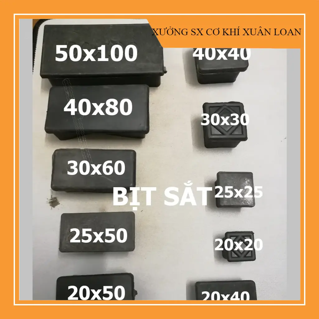 Nắp chụp sắt hộp- Bịt nhựa đầu sắt hộp, Bịt kín đầu thanh sắt, giúp nước không rơi vào bên trong chiếc thanh sắt, giúp nước không rơi vào bên trong