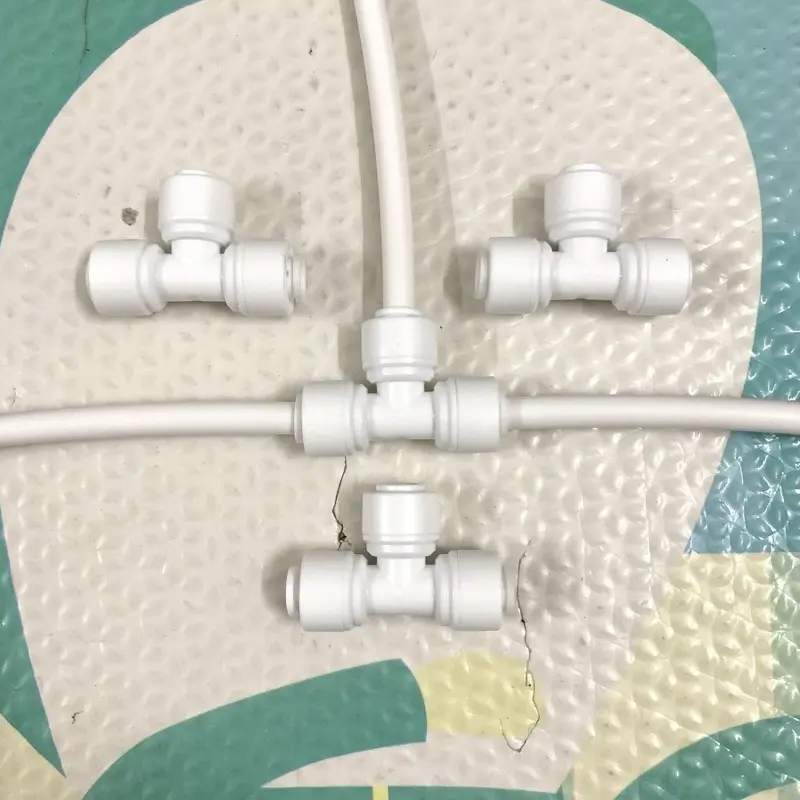 T cân 3 đầu phi 6mm - 10mm nối nhanh, tê đều nối nhanh phi 6 & 10 cút máy lọc nước 1
