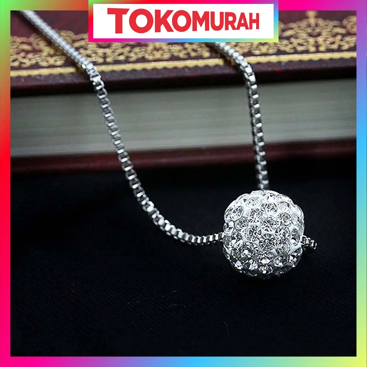 Kalung Stainless Crystal Fashion Silver/Gold