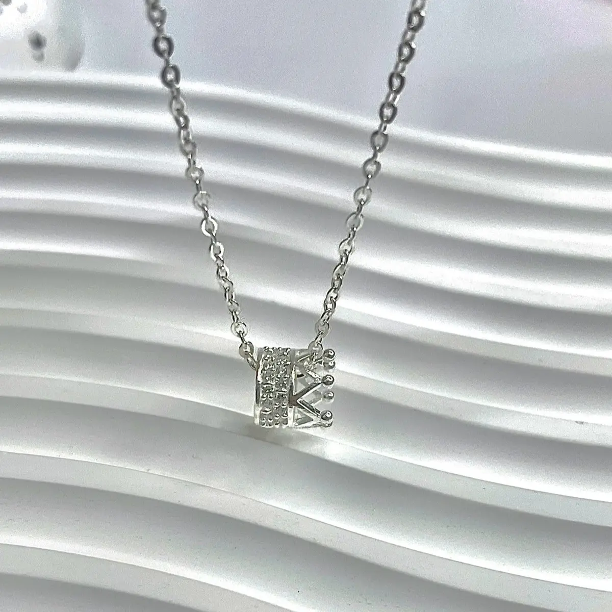 Dây chuyền bạc ta Sol Silver hình vương miện