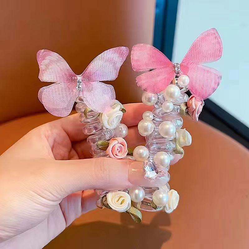 Product Introduction of Fesyen Manis Rama-rama Talian Telefon Tali Rambut Ponytail alat berguna Untuk Wanita Gadis Scrunchies Elegan Aksesori Rambut Indah 23