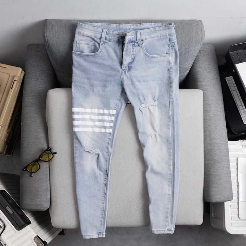 Quần Jean Nam Cao cấp bốn sọc siêu chất Menswear Pants quần jean quần bò
