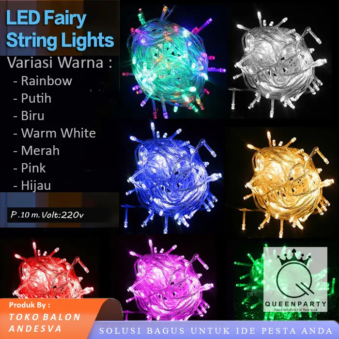 Lampu Tumbrl LED 10 M / Lampu Led Pohon Natal / Lampu Natal / Lampu Hias / lampu dekorasi