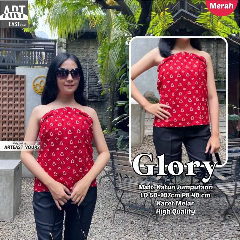 GLORY Kemben Jumputan Atasan Wanita Tank Top Motif Terbaru Kekinian Viral Katun High Quality Bisa COD 0