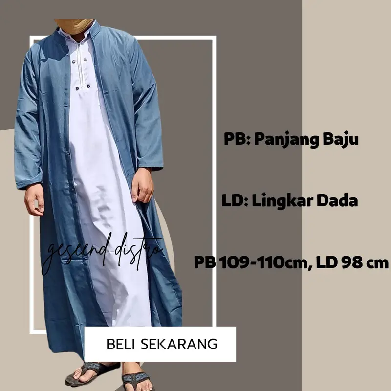 jubah anak remaja gamis luaran anak Baju Kancing Muslim Nyaman Koko Lebaran 3