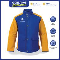 Gambar (Promo Eksklusif) GOSAVE Welding Jacket Kulit Baju Las Tahan Panas Percikan Api Full Safety Leather Jacket Slim Fit K3 - XL dari Gosave Official Kota Tangerang 2 Tokopedia