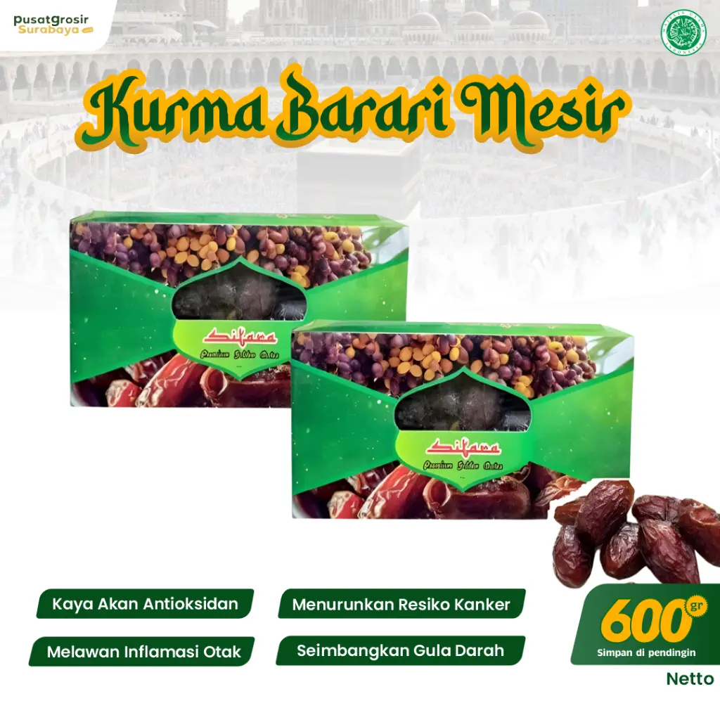 Kurma Repack 1 Kg Kurma  Barari Mesir / Zahdi / Golden Dates / Madinah / Khalas Repack 1Kg