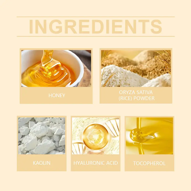 Rice Extract Facial Skincare Kit, 1 Set Rice Scrub Foam & Rice Moisturizing Mask, Facial Skin Care Kit for Women & Men 8