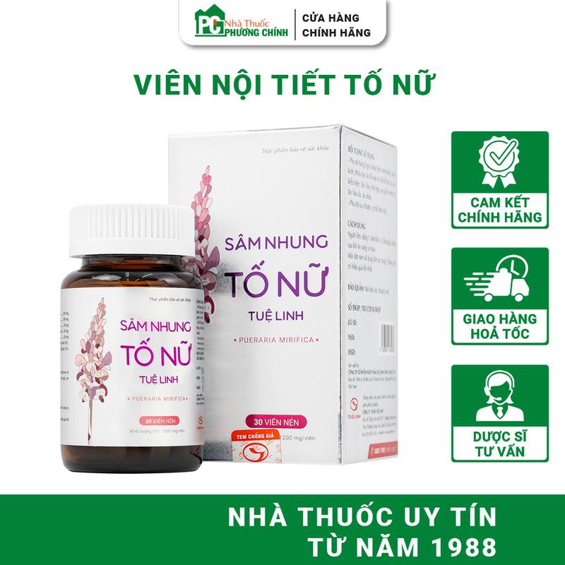 Viên Uống Sâm Nhung Tố Nữ Tuệ Linh Giúp Giảm Bốc Hoả, Mất Ngủ, Làm Đẹp Da 30 Viên/Hộp