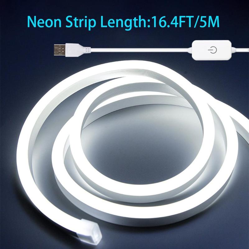 Flexible LED Neon Light, USB Powered Touch Sensor Dimmable Neon Light, Decorative Lighting for Bedroom, Living Room, Garden, Bar Decorative Lighting 3