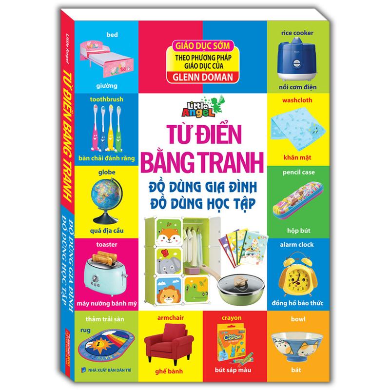 Sách - Combo 3 cuốn Từ điển bằng tranh-Bảng chữ cái tiếng việt ,Cờ các quốc gia trên thế giới ,Đồ dùng gia Đình( bìa cứn 3