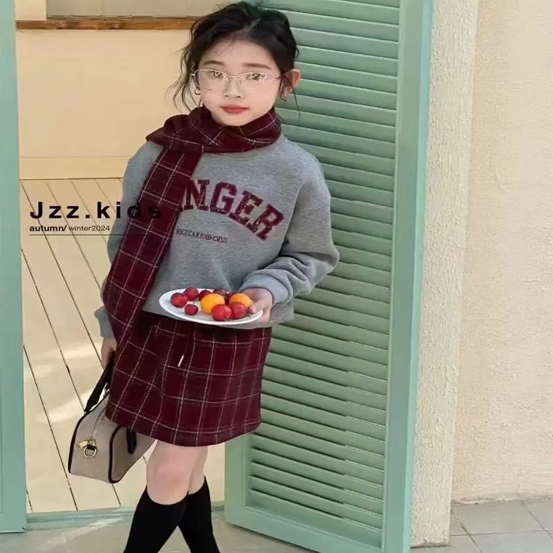Bộ Đồ Mặc Nhà Cho Trẻ Em, Mùa Thu Và Mùa Đông, Quần Dài Kẻ Sọc Cho Bé Trai, Váy Nỉ Lót Nhung Màu Đỏ Công Chúa Nhỏ Phong Cách Phương Tây, Thời Trang Hợp Xu hướng, Phong Cách Joker 6