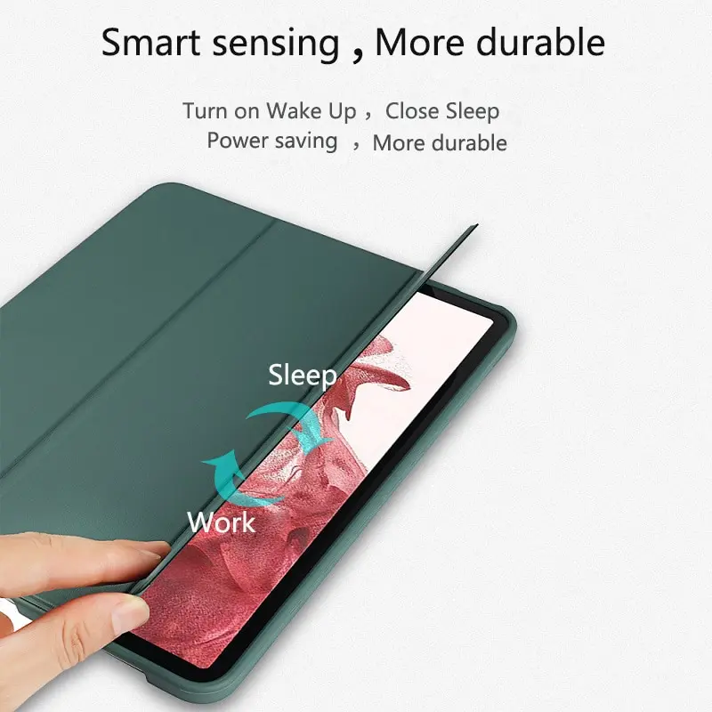 LEVINO  Compatible for Samsung Tab A9 A9+ Plus 11"/A8/S9/S9Plus/A7/A7Lite 8.7" Silicone Smart  with Auto Sleep   Casing 1