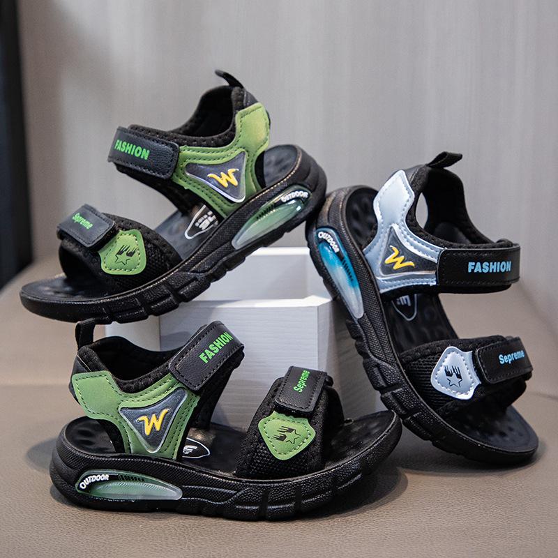 Dép Quai Hậu Đi Học Mùa Hè Cho Bé Trai Từ 4 Đến 10 Tuổi Đế Cao Su Mềm Nhe Thoáng Khí A-68