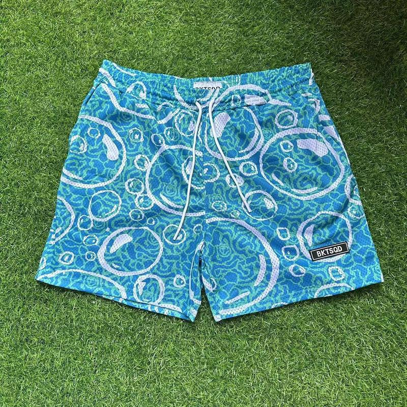 Product Introduction of American Fashion Brand Sports Mesh Shorts Men's Summer Quick-Drying Sports Running Fitness Four Points below Knee Basketball Pants 5
