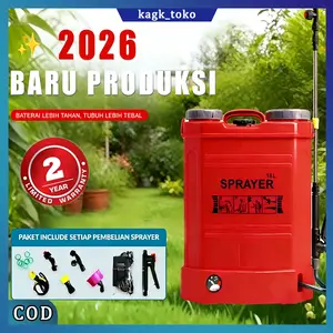 KAGK Sprayer ElektRik Manual 18L LITER  Alat Semprot Tanaman Pertanian Biru Merah Hijau-Knapsack Sprayer Alat-Merah