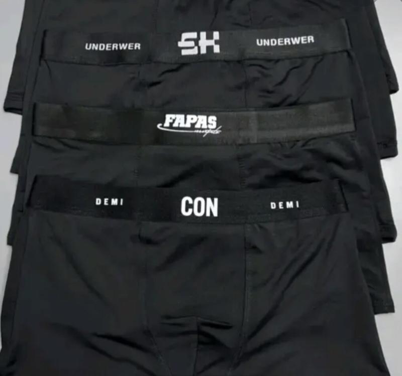 Combo quần boxer nam thun lạnh mix nhiều quần màu đen 0
