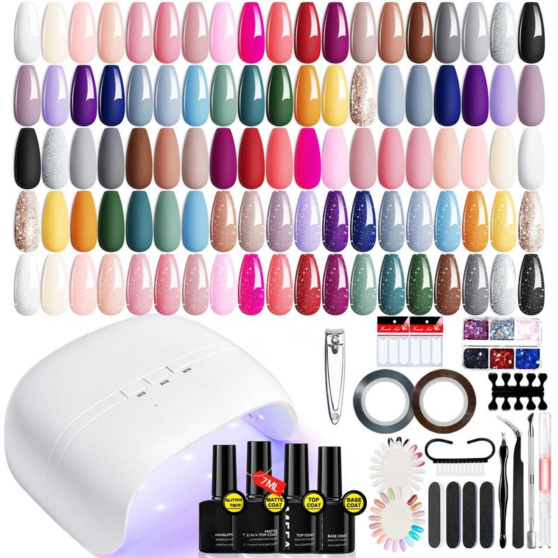 ルノワール！TikTokグッズ3点セット 60 Gel Polish Kit With U V Light 32 Colors All Seasons Nude