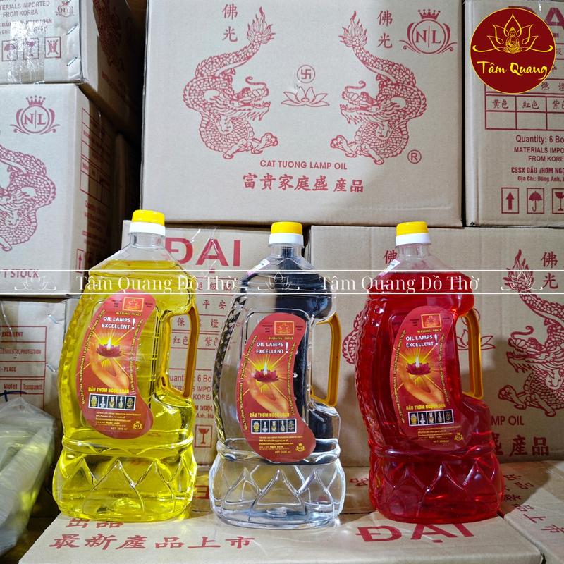 Dầu thờ cúng, dầu thơm không mùi không khói dành cho đèn dầu - bàn thờ gia tiên, thần tài, thờ Phật Decor