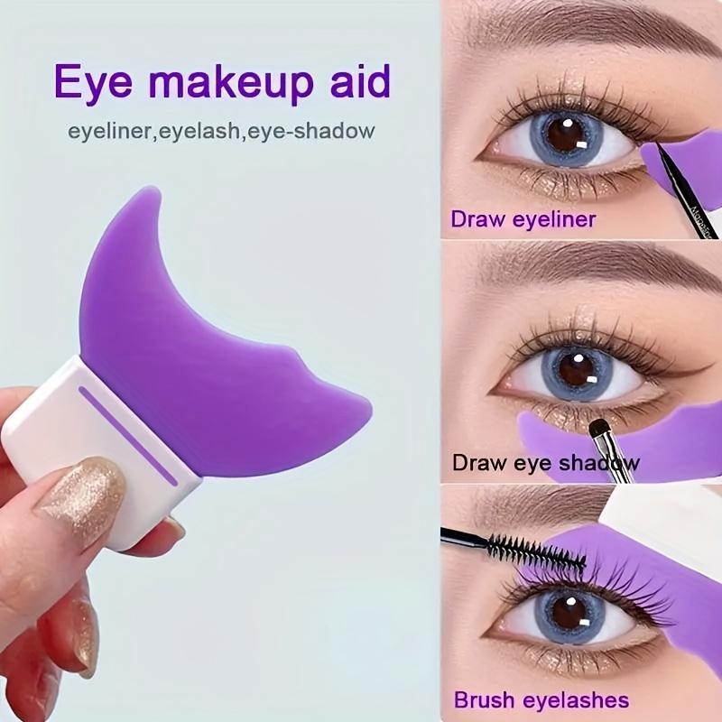 Trợ lý trang điểm mắt đa chức năng, chất liệu silicon, bảo vệ Mascara dễ dàng, dụng cụ bôi Phấn Mắt chính xác, mẫu đệm Kẻ Mắt có thể tái sử dụng, trang điểm mắt nhanh chóng, không lem, hoàn hảo, không mùi, nhẹ nhàng và dễ làm sạch Nữ Cosmetic 1