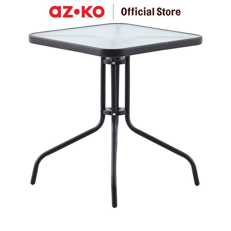 AZKO Soleil Natura Meja Teras Bistro Wicker Meja Luar Ruangan Garden ...