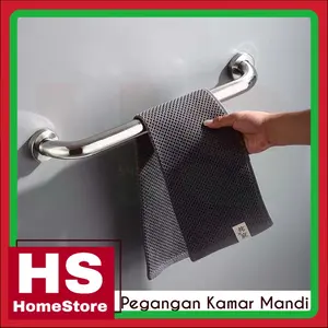 Handle Kamar Mandi Pegangan Pintu Kaca Tangga Bathtub Stainless Steel